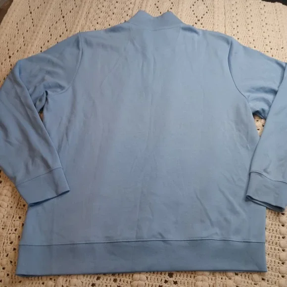 Vineyard Vines 1/4 Zip Mens L Golf Light Blue Pima Cotton Preppy‎ Whale Spring - Picture 8 of 9